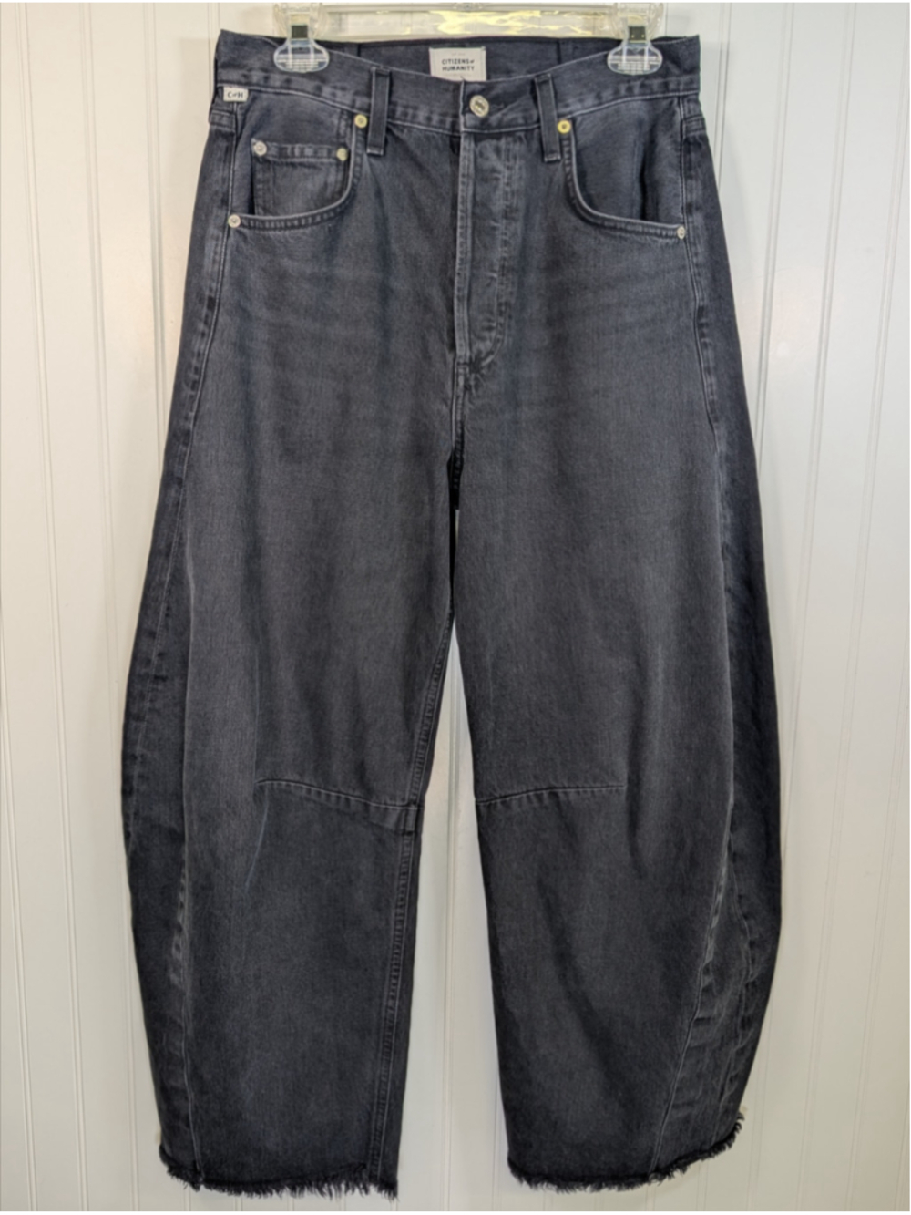 Citizens of Humanity Horseshoe Jeans 27 Altered to Sz 25 Washed Black Barrell